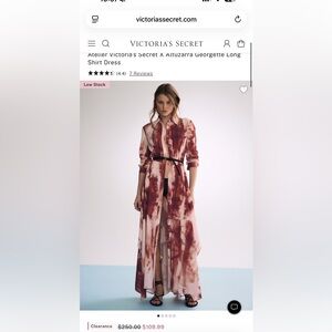 Atelier Victoria's Secret X Altuzarra Georgette Long Shirt Dress